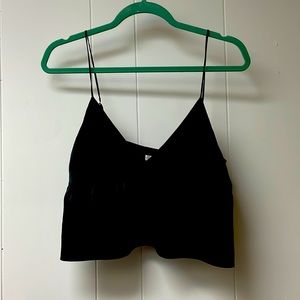 little moon, tank/crop top, black